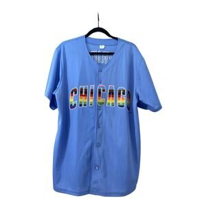 Chicago Cubs Pride Night Button Down Jersey Men’s XL